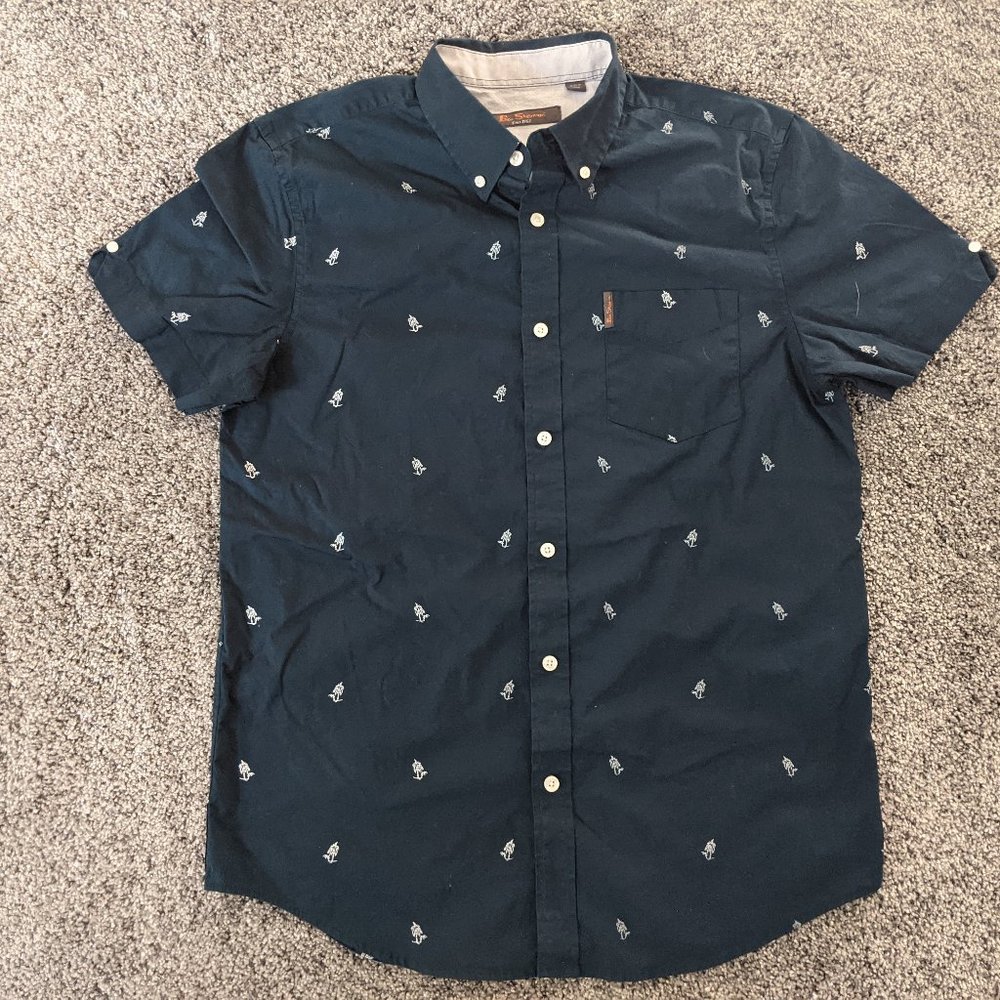 Men's Ben Sherman Button Up w/Pocket Hawaiian Shirt (A374)